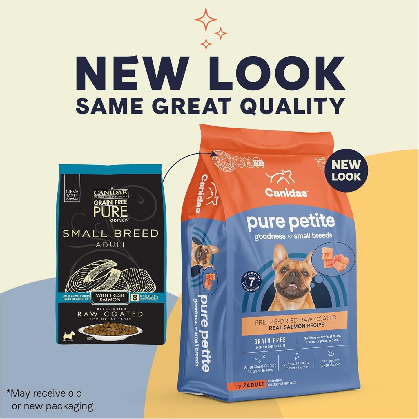 Pure Petite Premium Freeze-Dried Raw Coated Dog Food for Small Breeds, Real Salmon Recipe, 4 Lbs, Grain Free