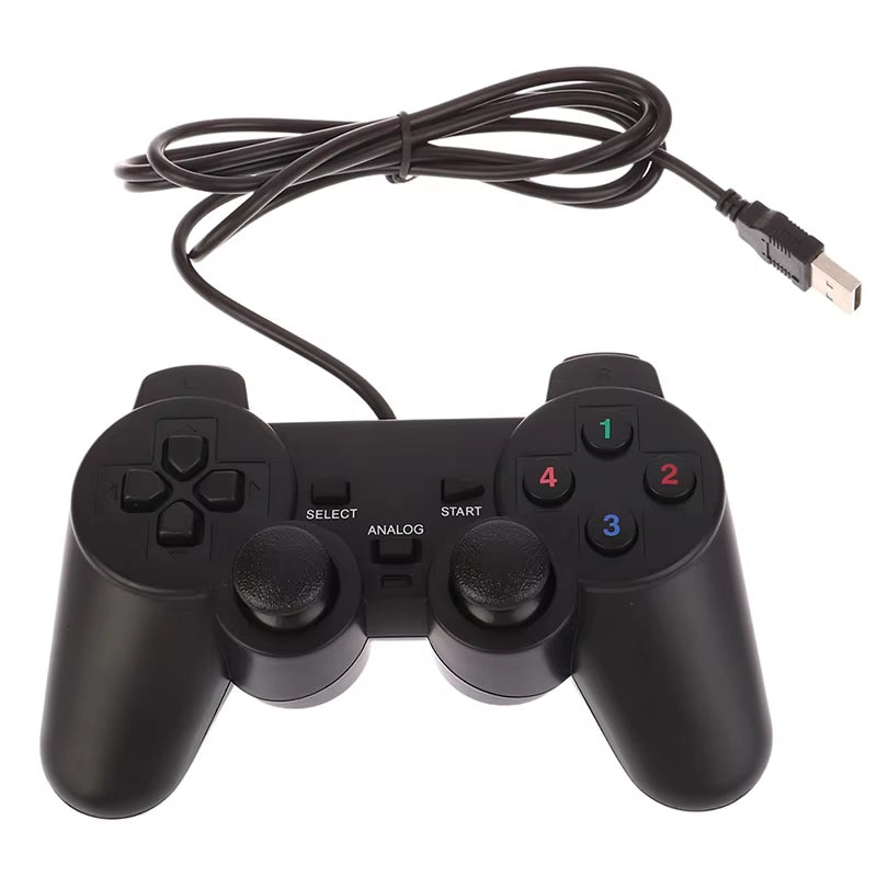 Vibration Joystick Wired USB PC Controller for PC Computer Laptop for Winxp/Win7/Win8/Win10 for Vista Black Gamepad