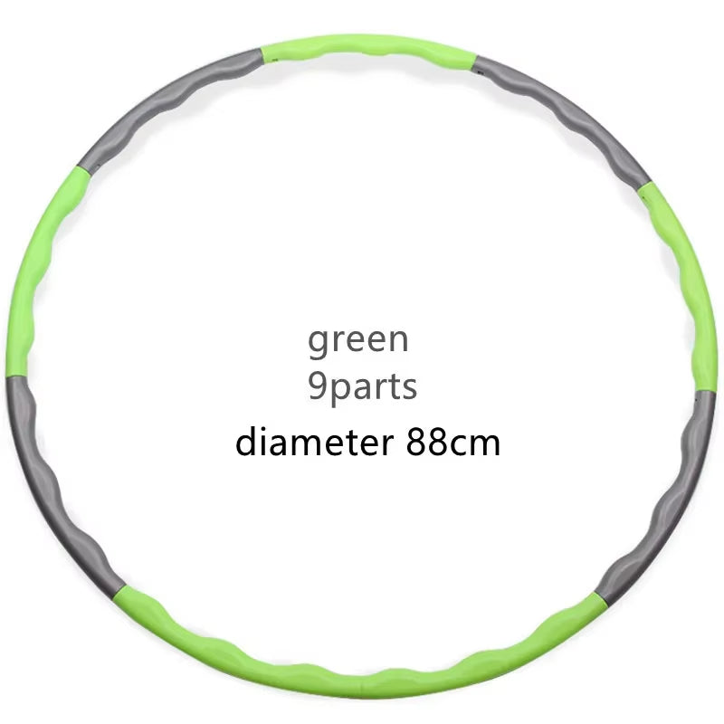 1Pcs 9/8/7 Tubes Yoga Detachable Pilates Hoop Waist Exercise Slimming Sports Hoops Body Building Massage Gym Loss Weight Hoop