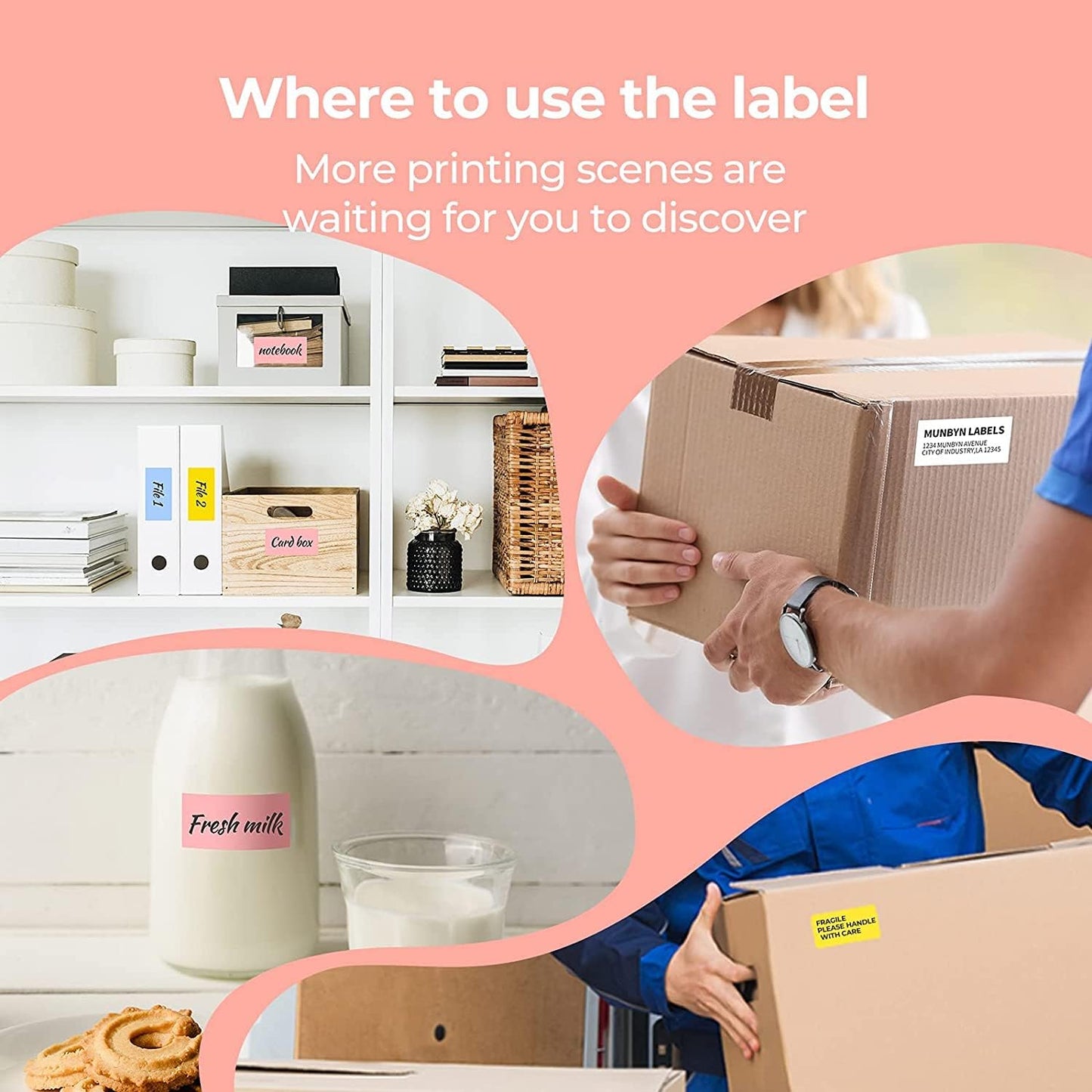 2.25"X1.25" Thermal Sticker Labels, Blue Self-Adhesive Barcode Label Paper for Direct Thermal Printer and Business, Multi-Purpose Rectangle Address Shipping Mailing Stickers,1000 Sheets/Roll