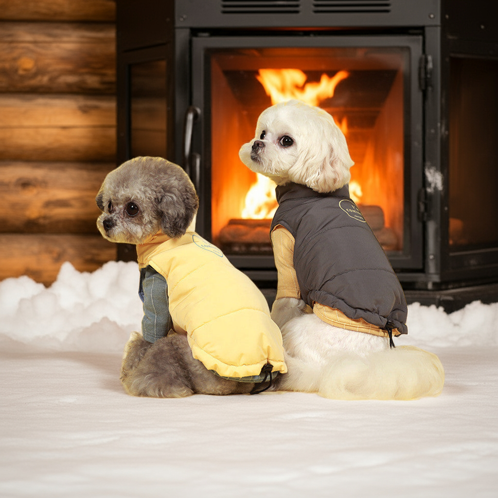 Contrasting Color Dog Vest Cotton Jacket
