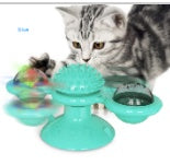 Cat Rotating Windmill Toy – Suction Cup Windmill with Catnip & Luminous Ball for Indoor Cat Entertainment