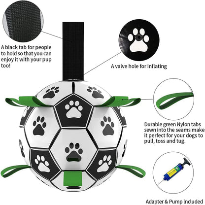 Interactive Dog Football Toy – Inflatable Soccer Ball for Dogs