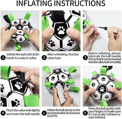 Interactive Dog Football Toy – Inflatable Soccer Ball for Dogs