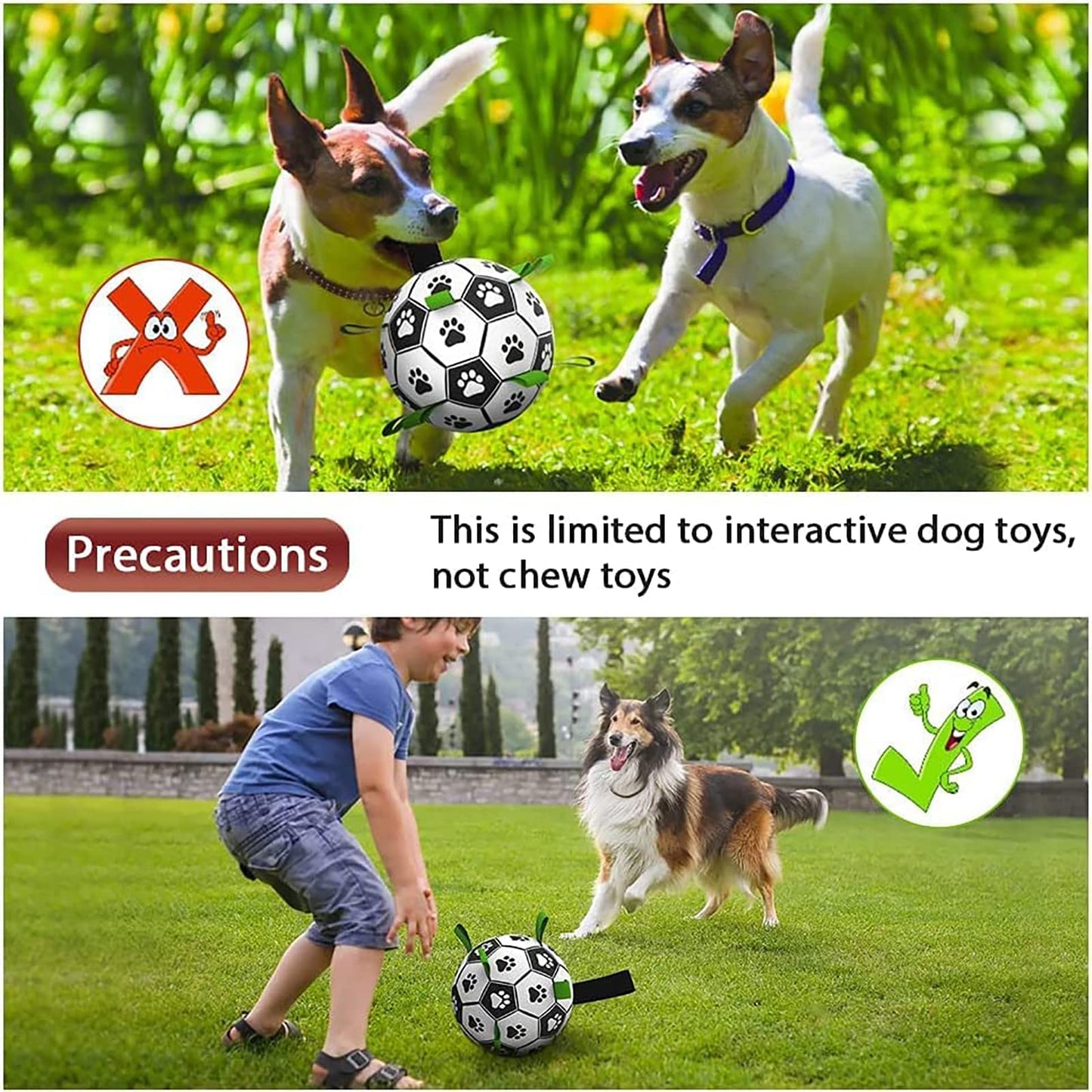 Interactive Dog Football Toy – Inflatable Soccer Ball for Dogs
