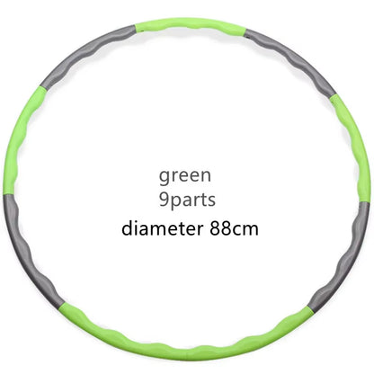 1Pcs 9/8/7 Tubes Yoga Detachable Pilates Hoop Waist Exercise Slimming Sports Hoops Body Building Massage Gym Loss Weight Hoop