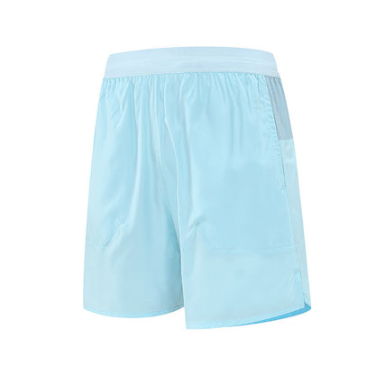 Fake Two Pieces Workout Shorts Men And Women Couple Outdoor Breathable Thin Ice Silk