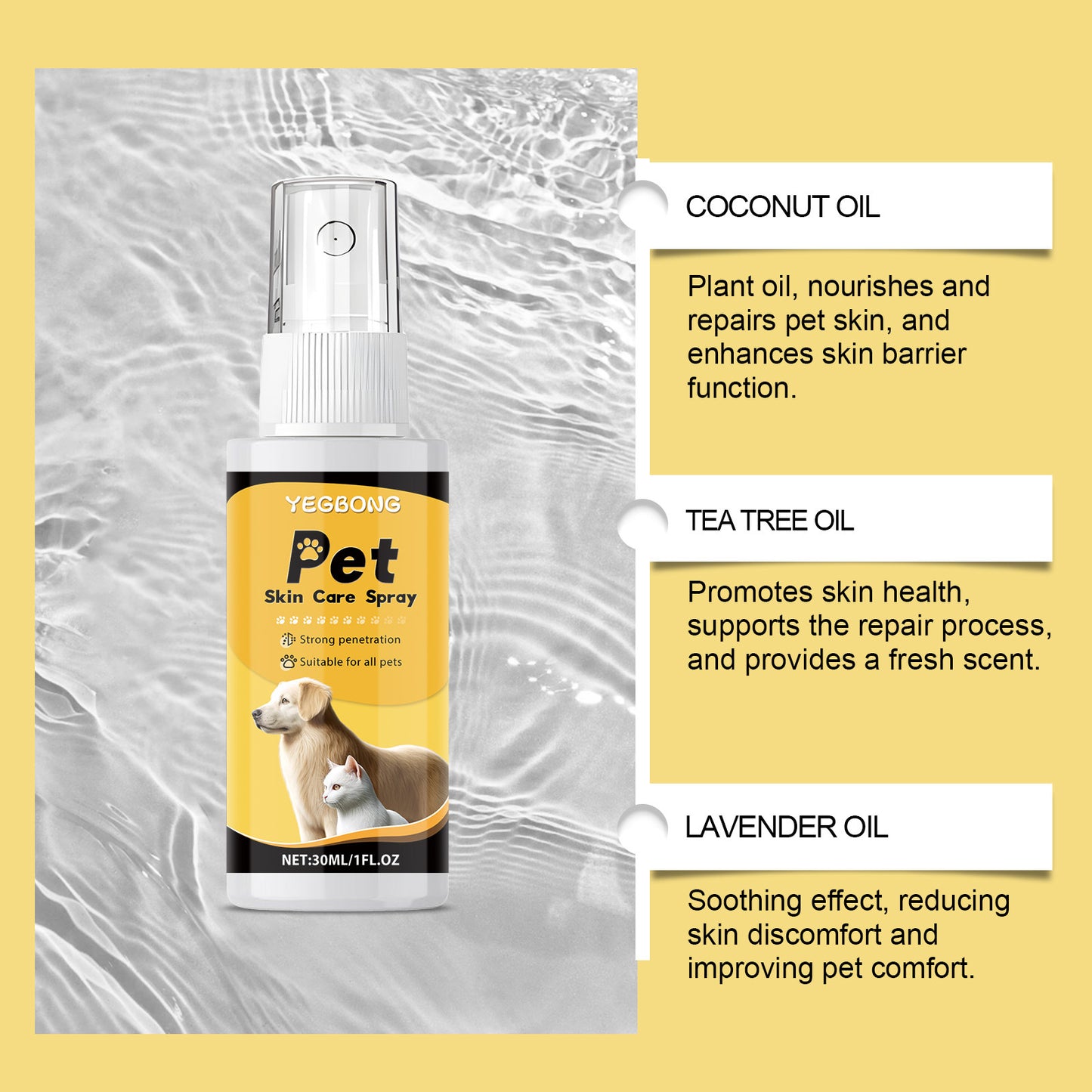 Pet Skin Spray Itch Relief – 30ml Gentle Care for Dogs