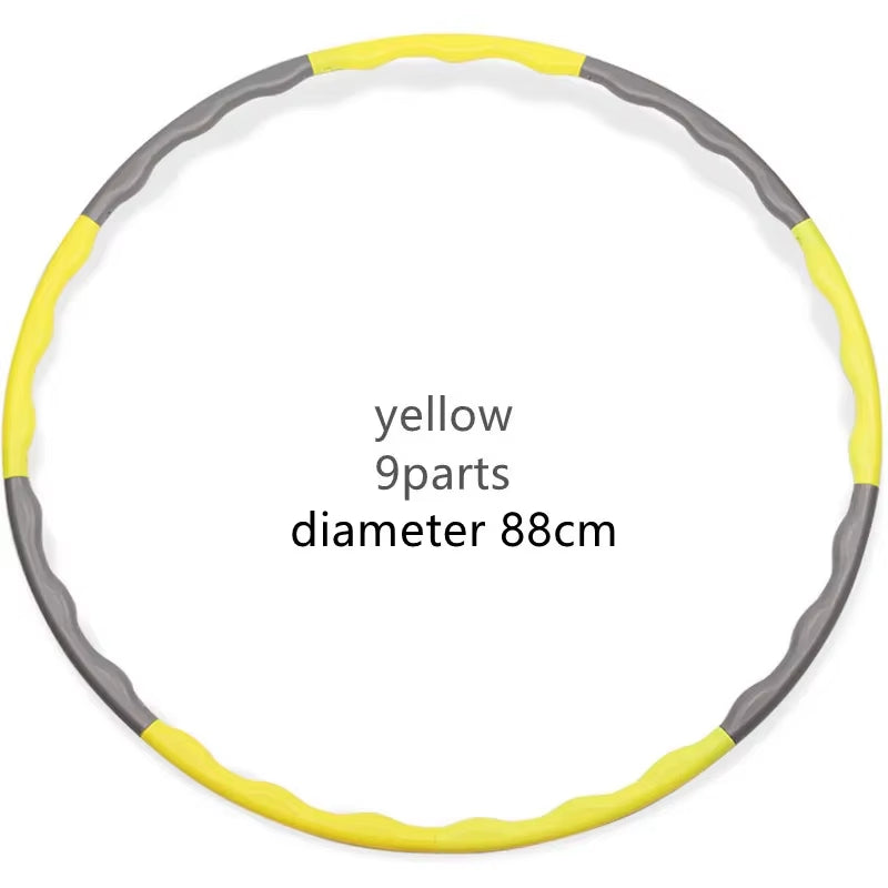 1Pcs 9/8/7 Tubes Yoga Detachable Pilates Hoop Waist Exercise Slimming Sports Hoops Body Building Massage Gym Loss Weight Hoop