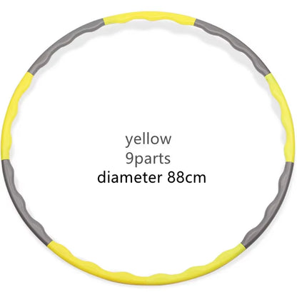 1Pcs 9/8/7 Tubes Yoga Detachable Pilates Hoop Waist Exercise Slimming Sports Hoops Body Building Massage Gym Loss Weight Hoop
