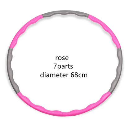 1Pcs 9/8/7 Tubes Yoga Detachable Pilates Hoop Waist Exercise Slimming Sports Hoops Body Building Massage Gym Loss Weight Hoop