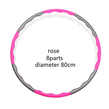 1Pcs 9/8/7 Tubes Yoga Detachable Pilates Hoop Waist Exercise Slimming Sports Hoops Body Building Massage Gym Loss Weight Hoop