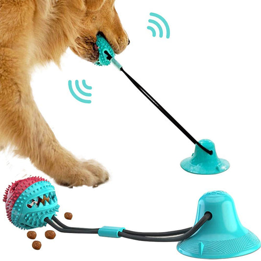 Dog Suction Cup Tug Toy with Leaking Ball