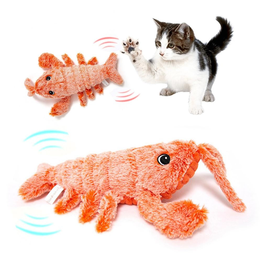 USB Rechargeable Jumping Shrimp Cat Toy
